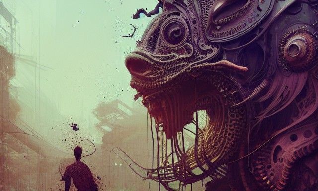 Hyperdetailed Digital Painting of Anxiety