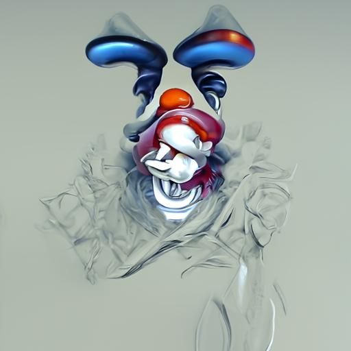 Creepy Ronald McDonald Clown: Hyperrealistic Impasto Illustr...