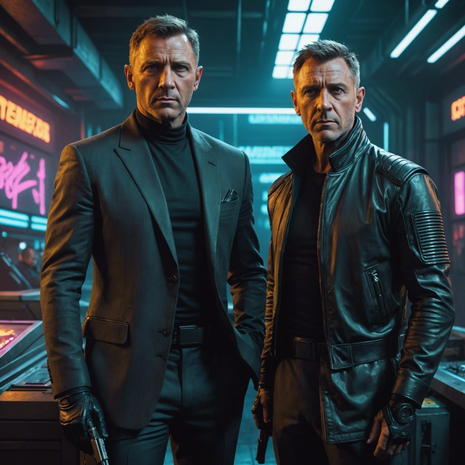 James Bond in Cyberpunk 2099 Style