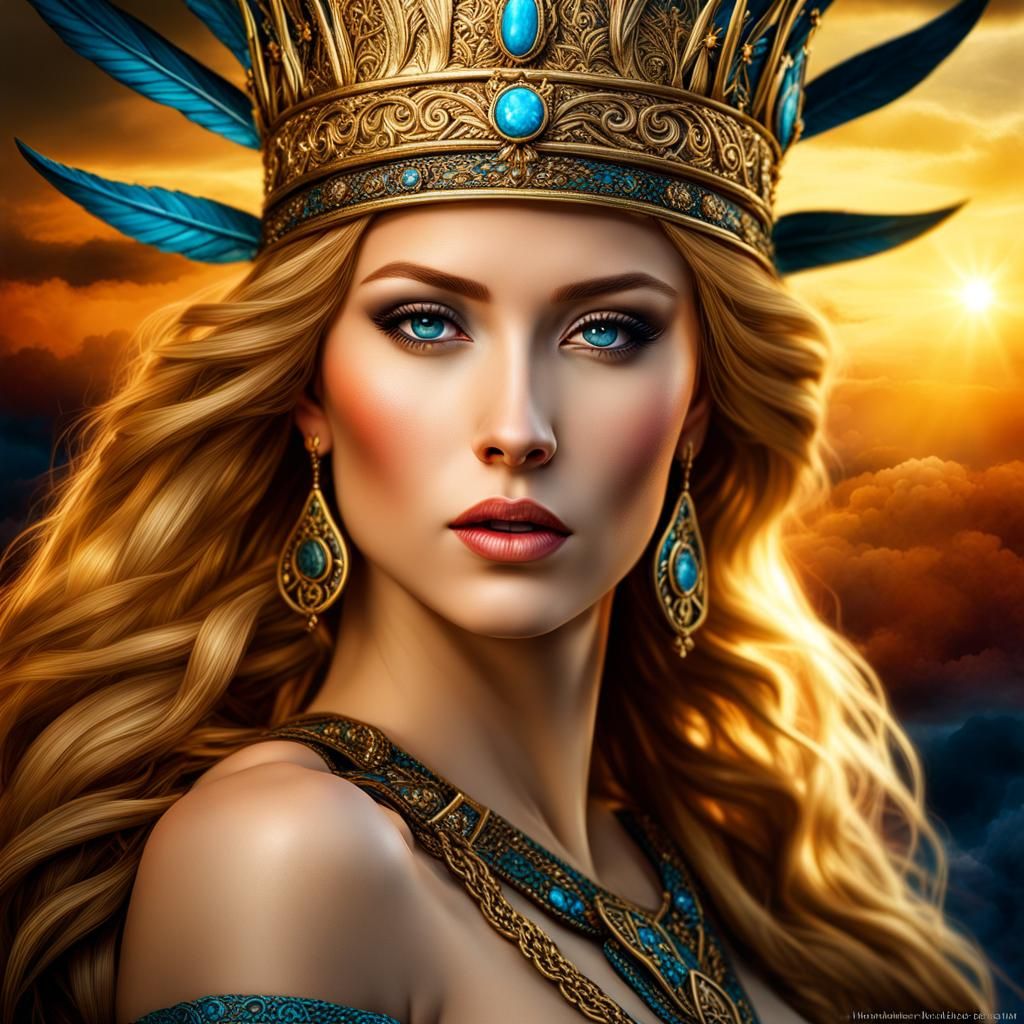 Freyja (Freyja): The goddess of love, beauty, and fertility. She is associated with desire and the afterlife. Freyja rid...