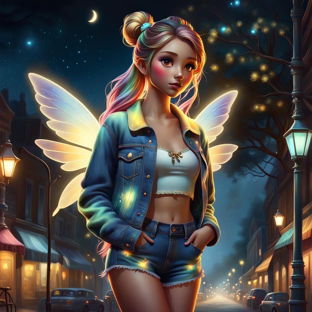 Teen Fairy Girl Portrait in Whimsical Style