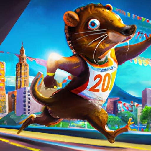 Cartoon Solenodon Mascot for Santo Domingo Olympics
