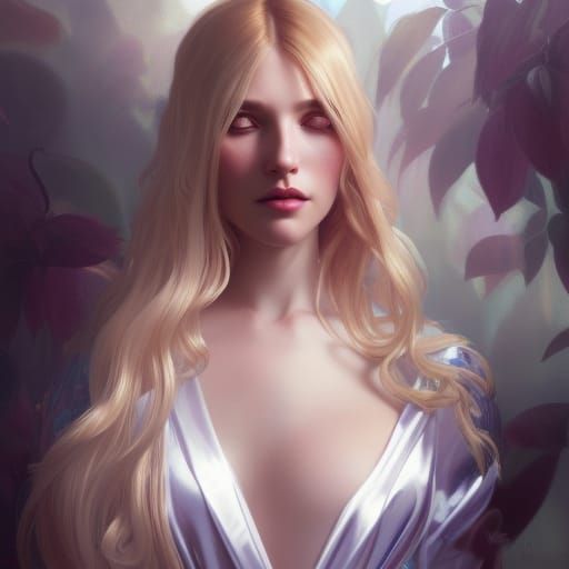 Fantasy Princess Portrait in Hyperdetailed Art Nouveau Style