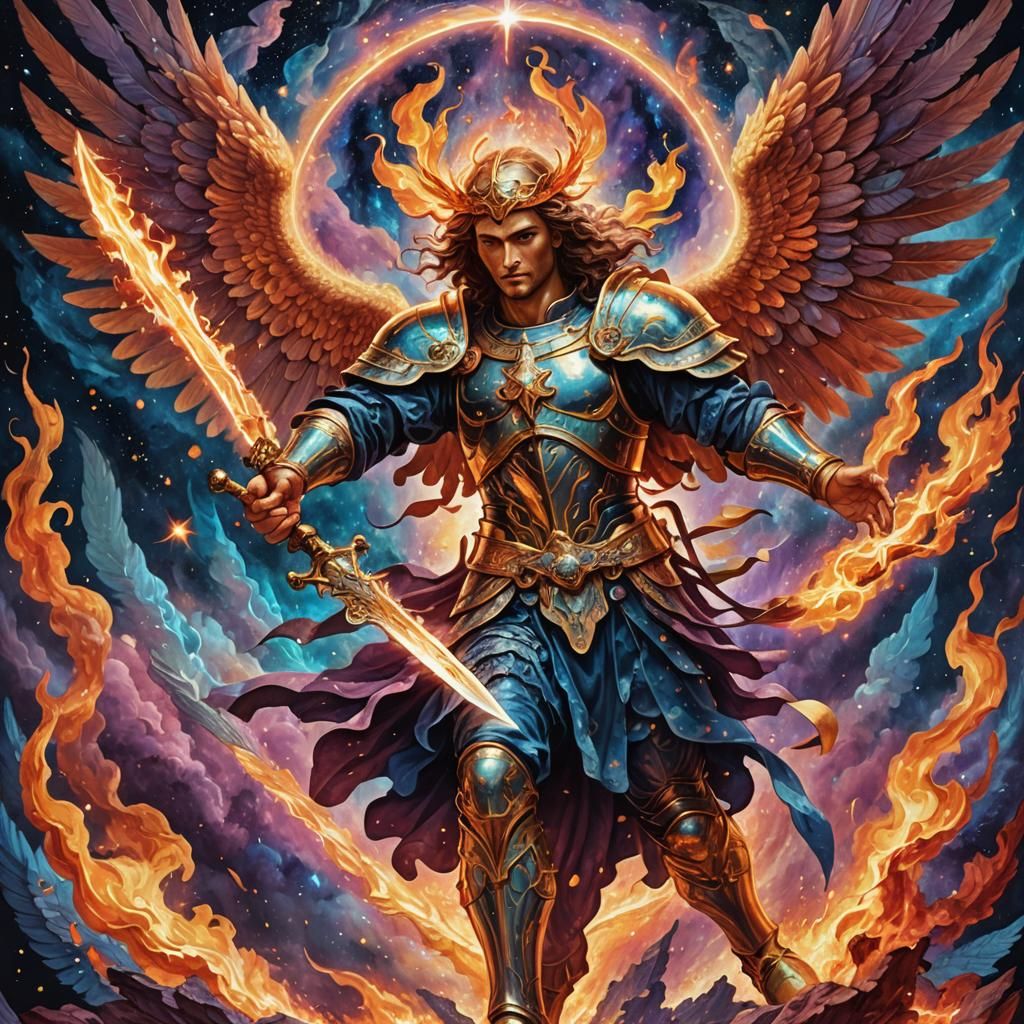 Archangel Michael: Holographic Astral Illustration