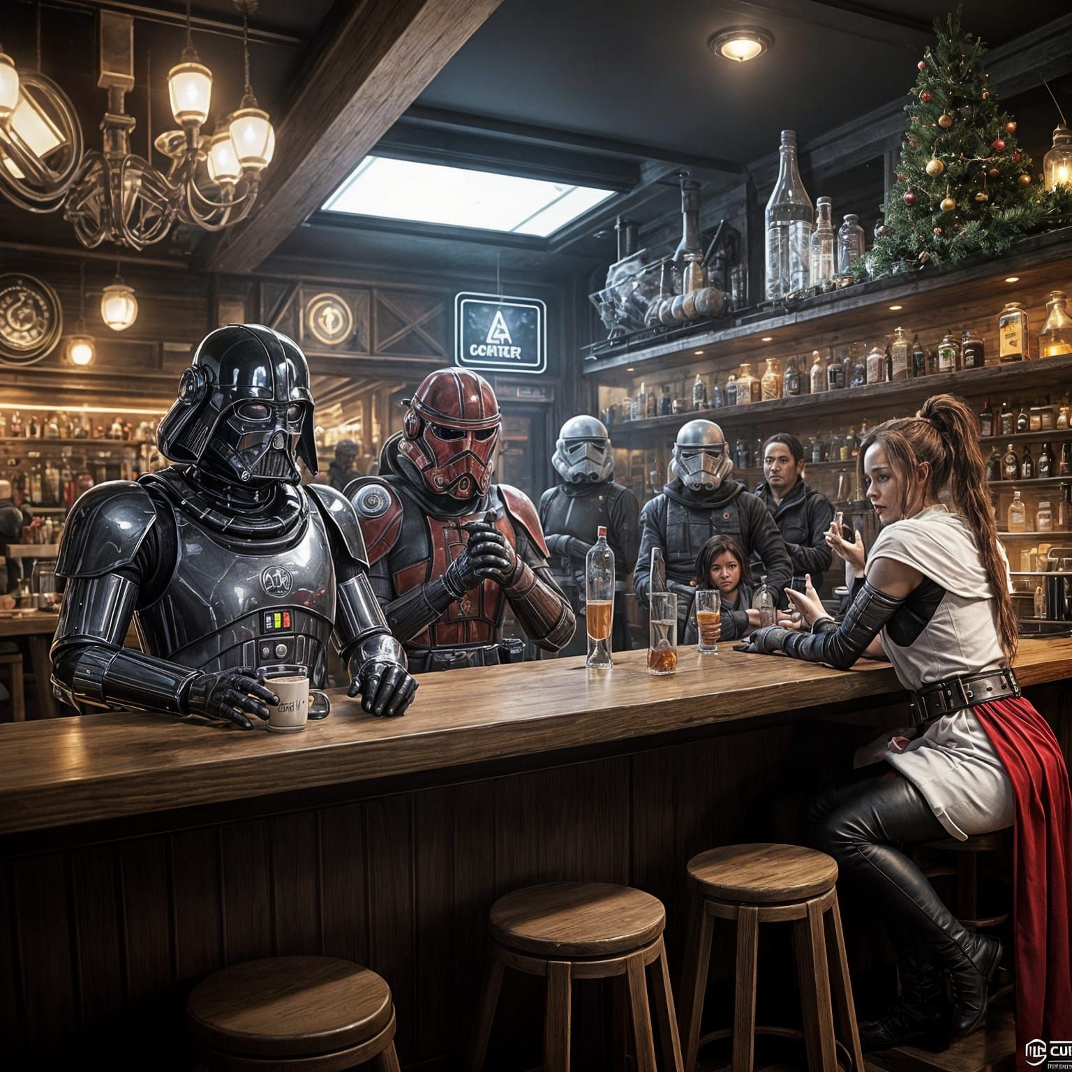 NightCafe Christmas Star Wars Art in a Galaxy Far Far Away