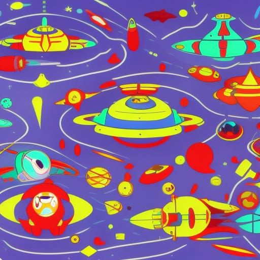 Spaceship Crew Gaze Upon Alien Planet