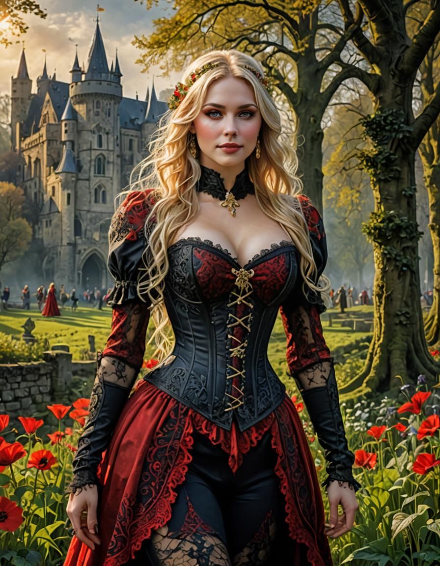 Psychedelic Meadow Portrait in Hyperrealistic Style