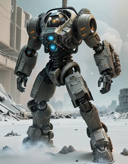 Biomechanical Power Armor in Nuclear Wasteland