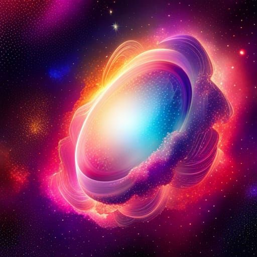 Holographic Astral Cosmic Space Background Illustration