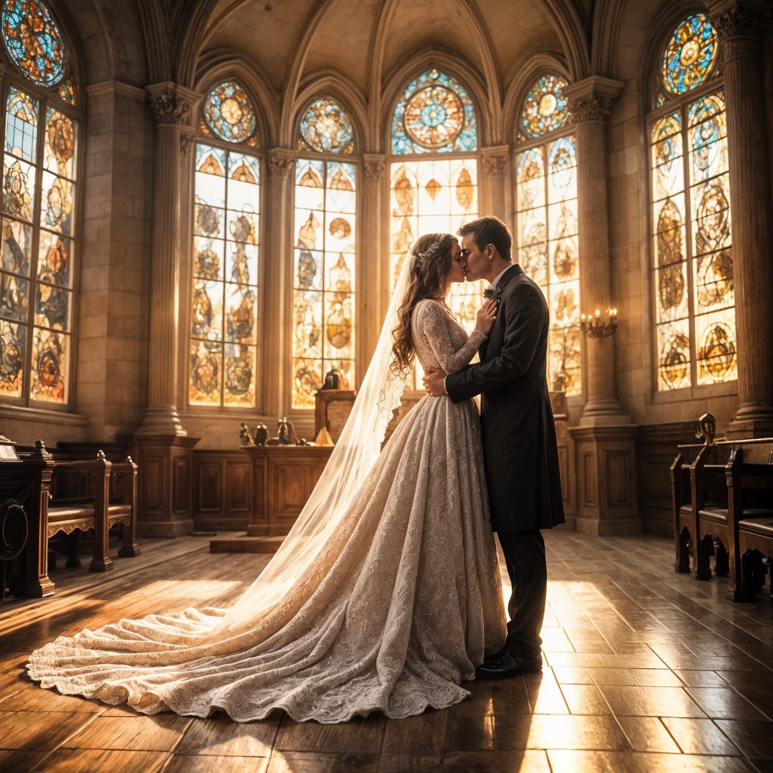 Time Traveler Disrupts Wedding Kiss