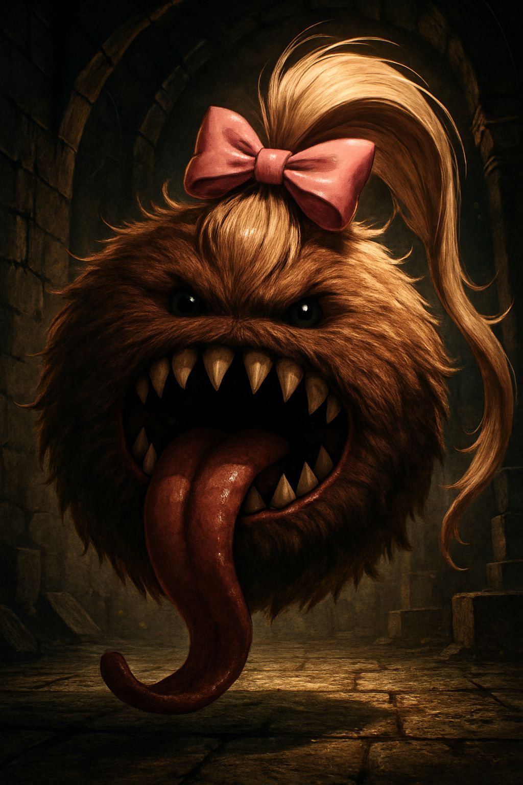 Anime-Realism Fusion: Pompom Monster in Dungeon