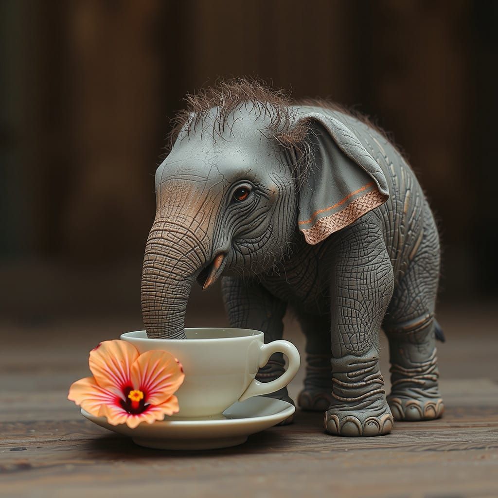 Tiny baby elephant