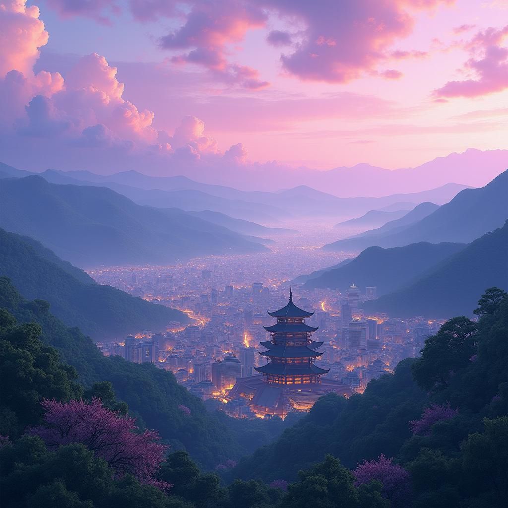 South Korea's Purple Sky: Fantasy Concept Art