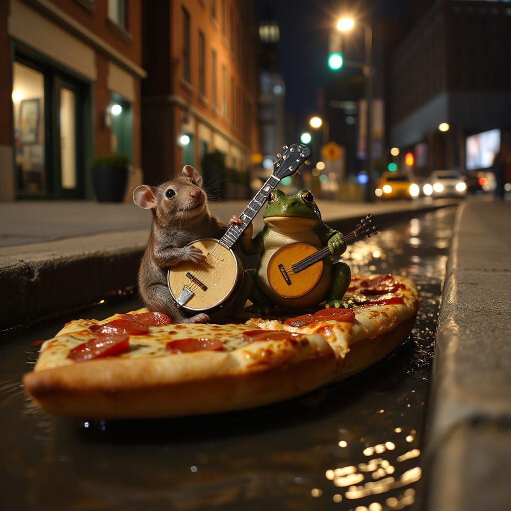 Rat and Frog Pizza Boat Adventure in NYC