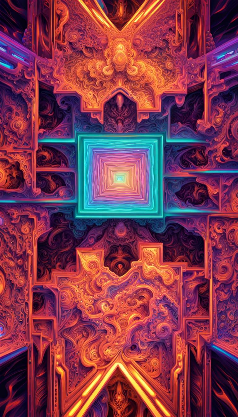 Cyberpunk Cityscape in Blazing Neon and 3D Lighting