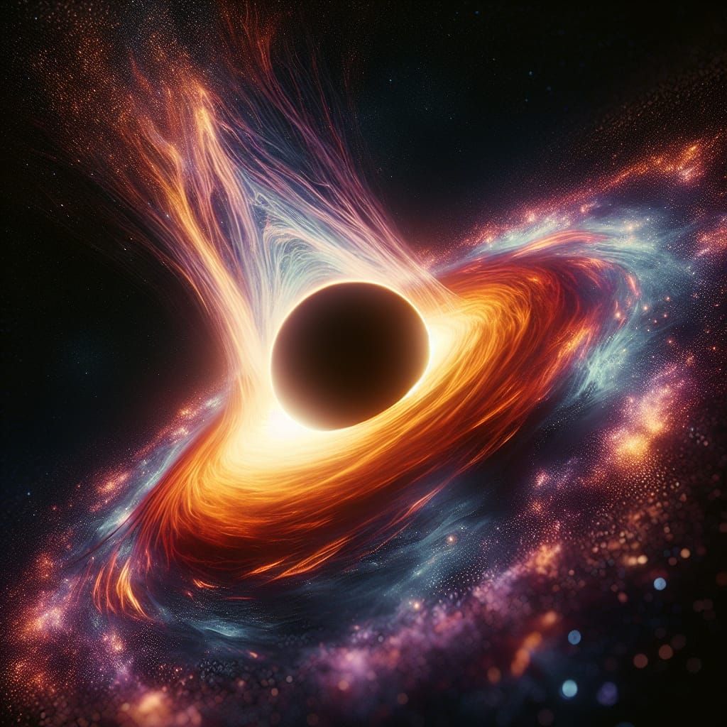 Spectacular Digital Painting of Sagittarius A* Black Hole