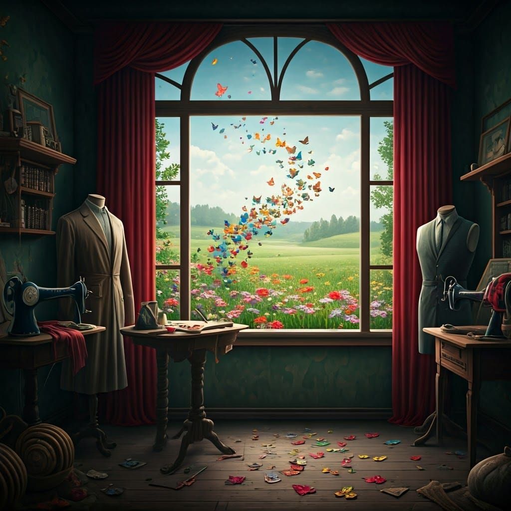 Butterfly Art: Tailor, Painter, and a Colorful Field