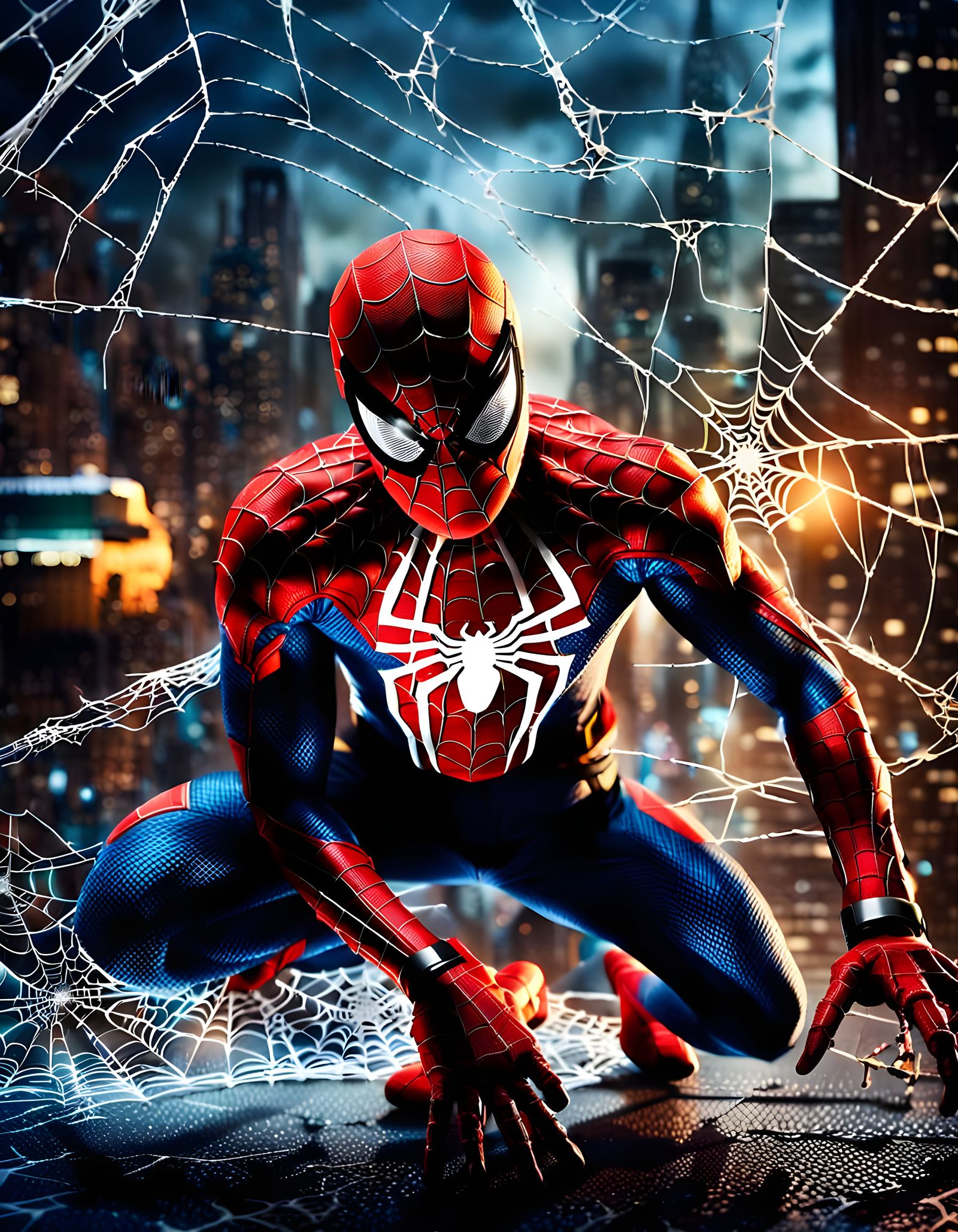 Spider-Man in Combat: Hyperrealistic Cinematic Capture