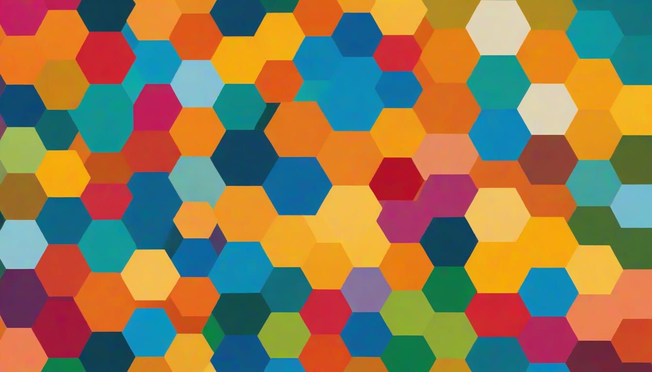 Solid Color Block in Digital Art Style