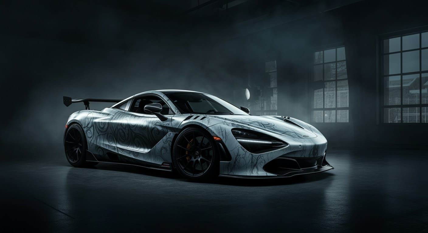 Stunning Drift Car in Futuristic Studio Setting