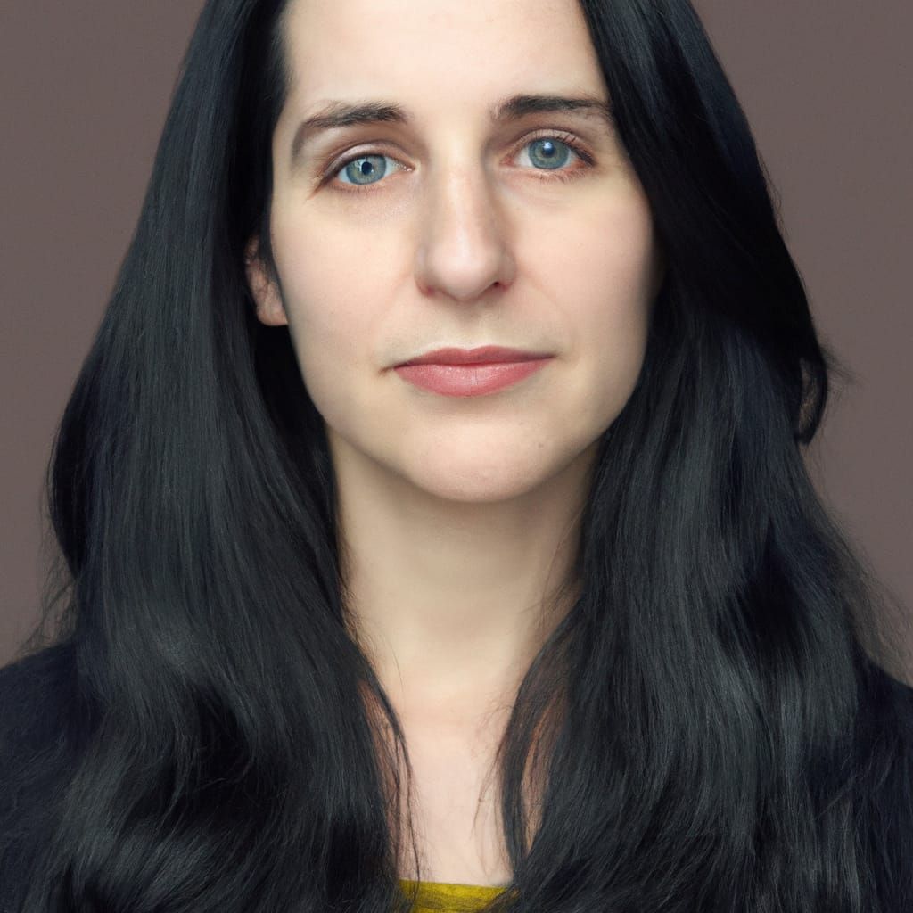 Striking Portrait of Woman with Long Black Hair