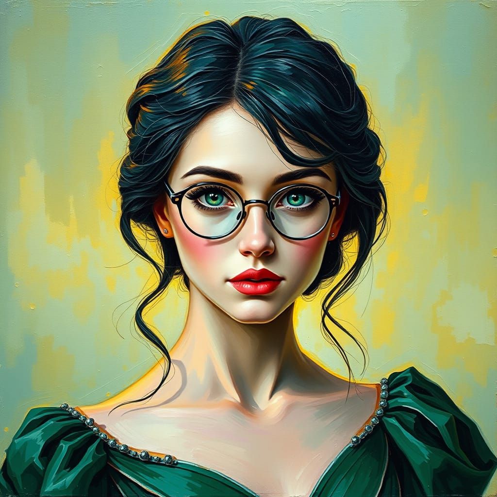 Female Harry Potter Portrait in Neo-Impressionist Style
