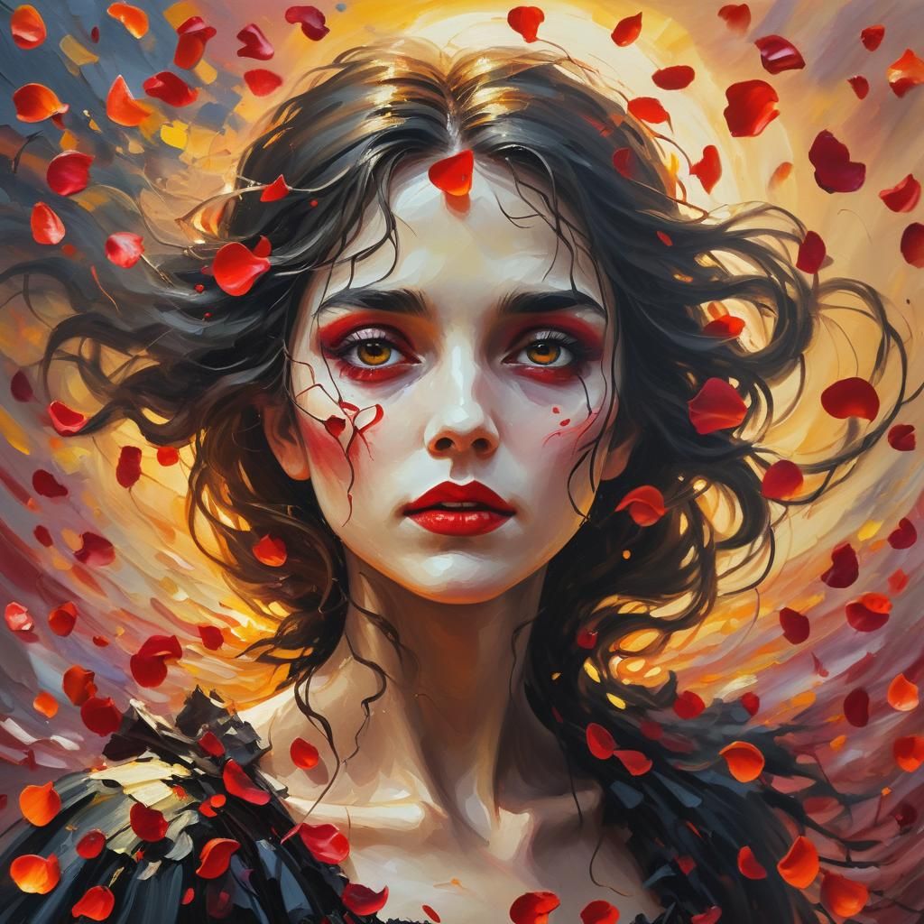 Whispering Vampire Rose in Golden Hour