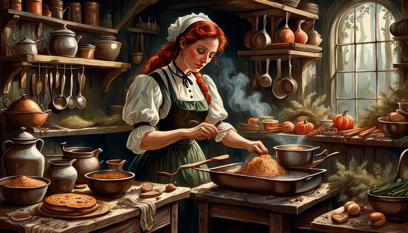 What's she cooking ?