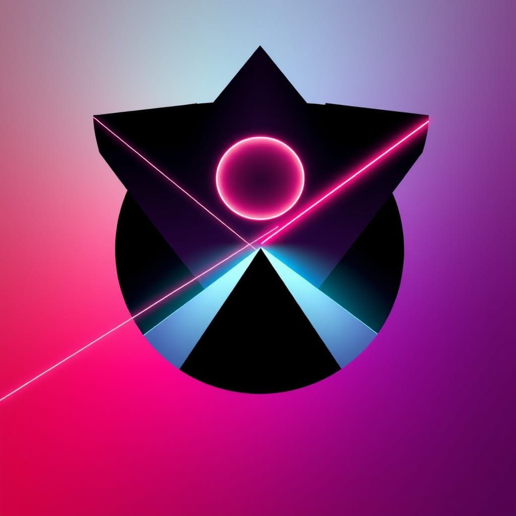 Minimalist Geometric Cover Design in Futuristic Style