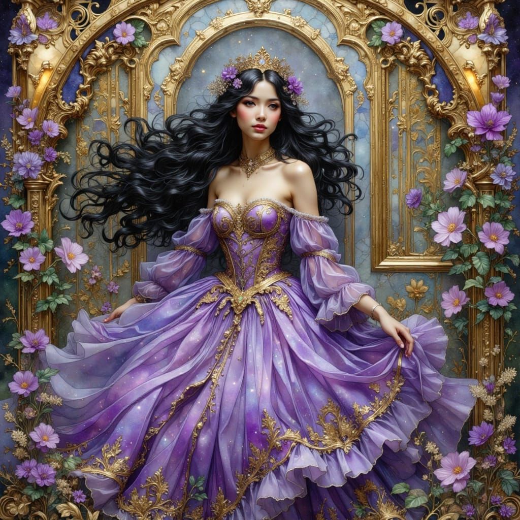 Fairytale Princess in Art Nouveau Style