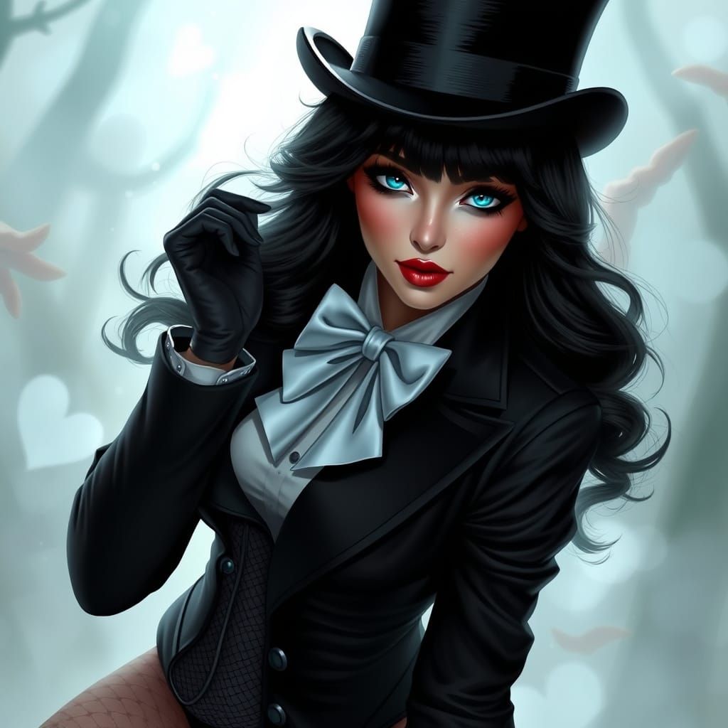 Ethereal Fantasy Zatanna in Thomas Kinkade Style