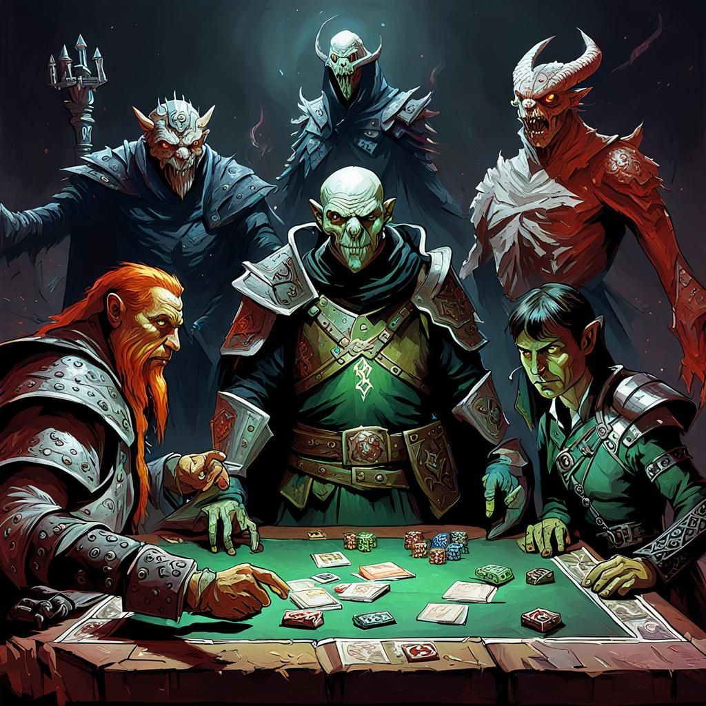 Sinister Dungeons and Dragons Game Illustration
