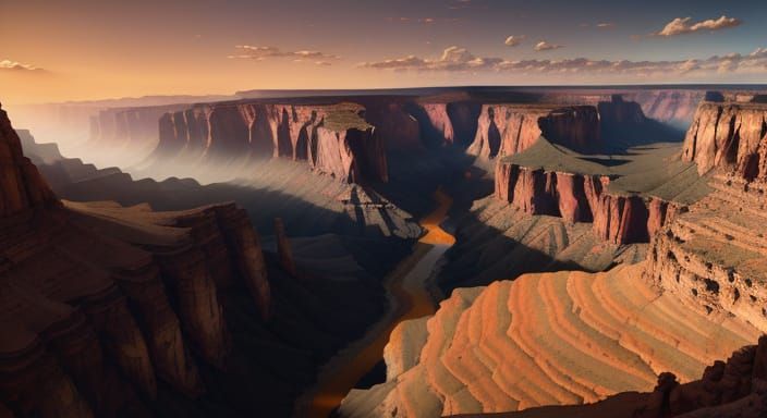 Epic Canyon Landscape at Golden Hour