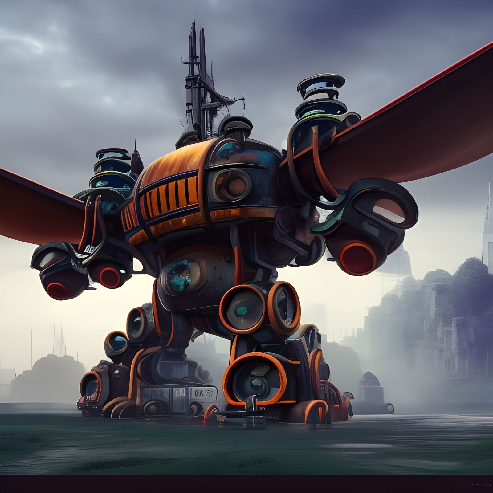 Cuban Car Transformer: Detailed Matte Painting