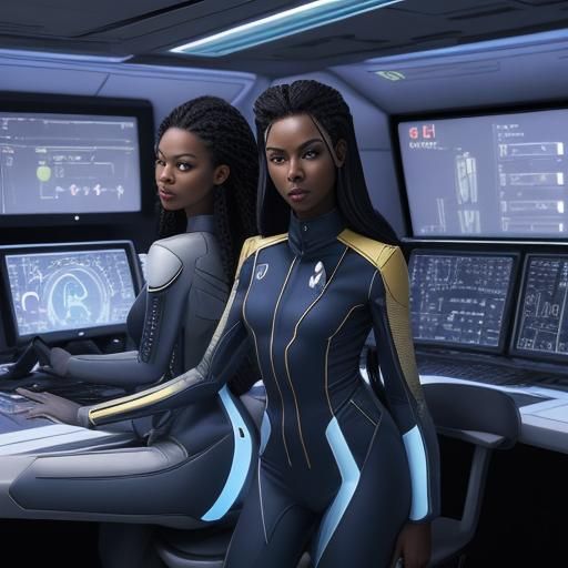 Two striking African women STAR TREK NEW GENERATION