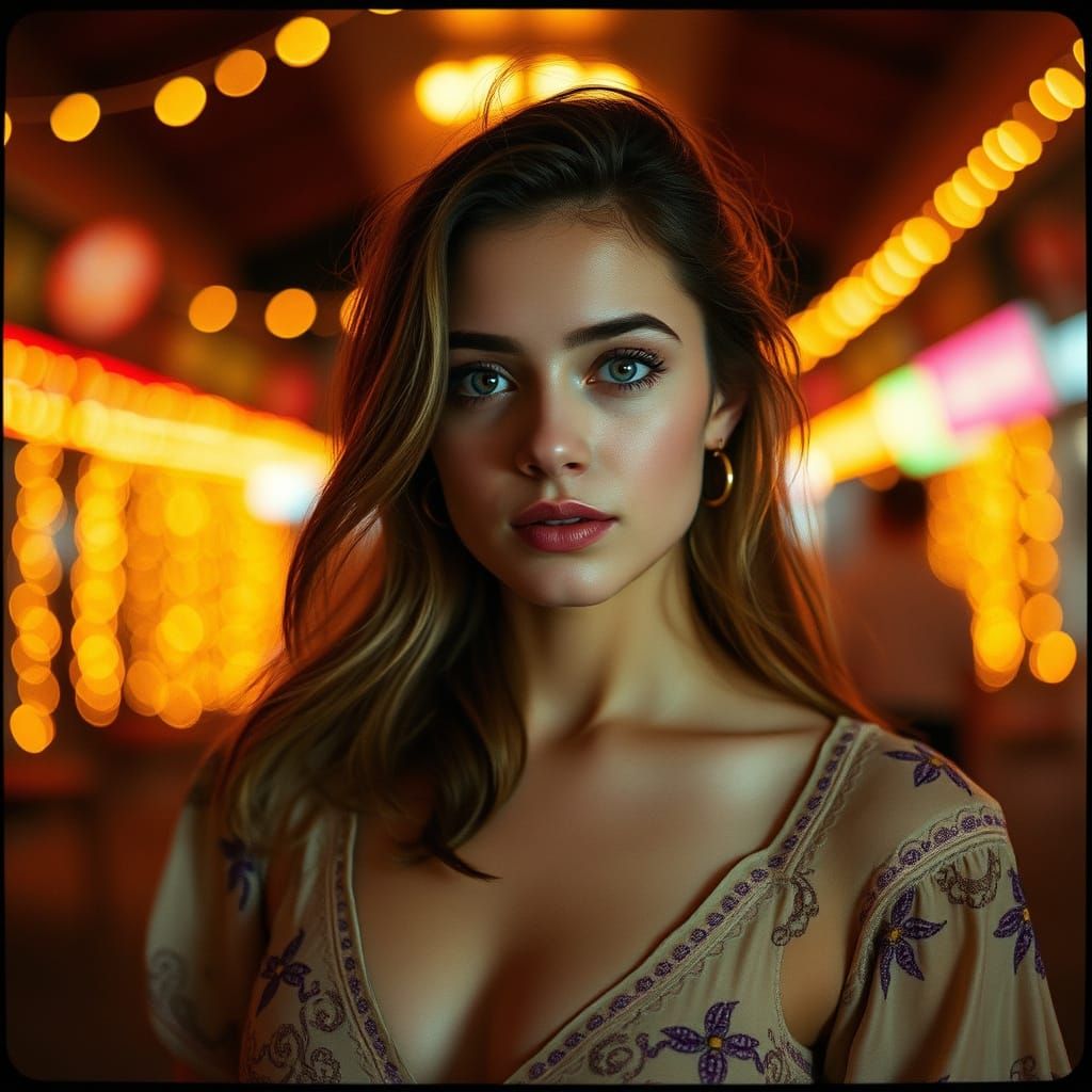 Beautiful Woman with Luxury Convertible Car