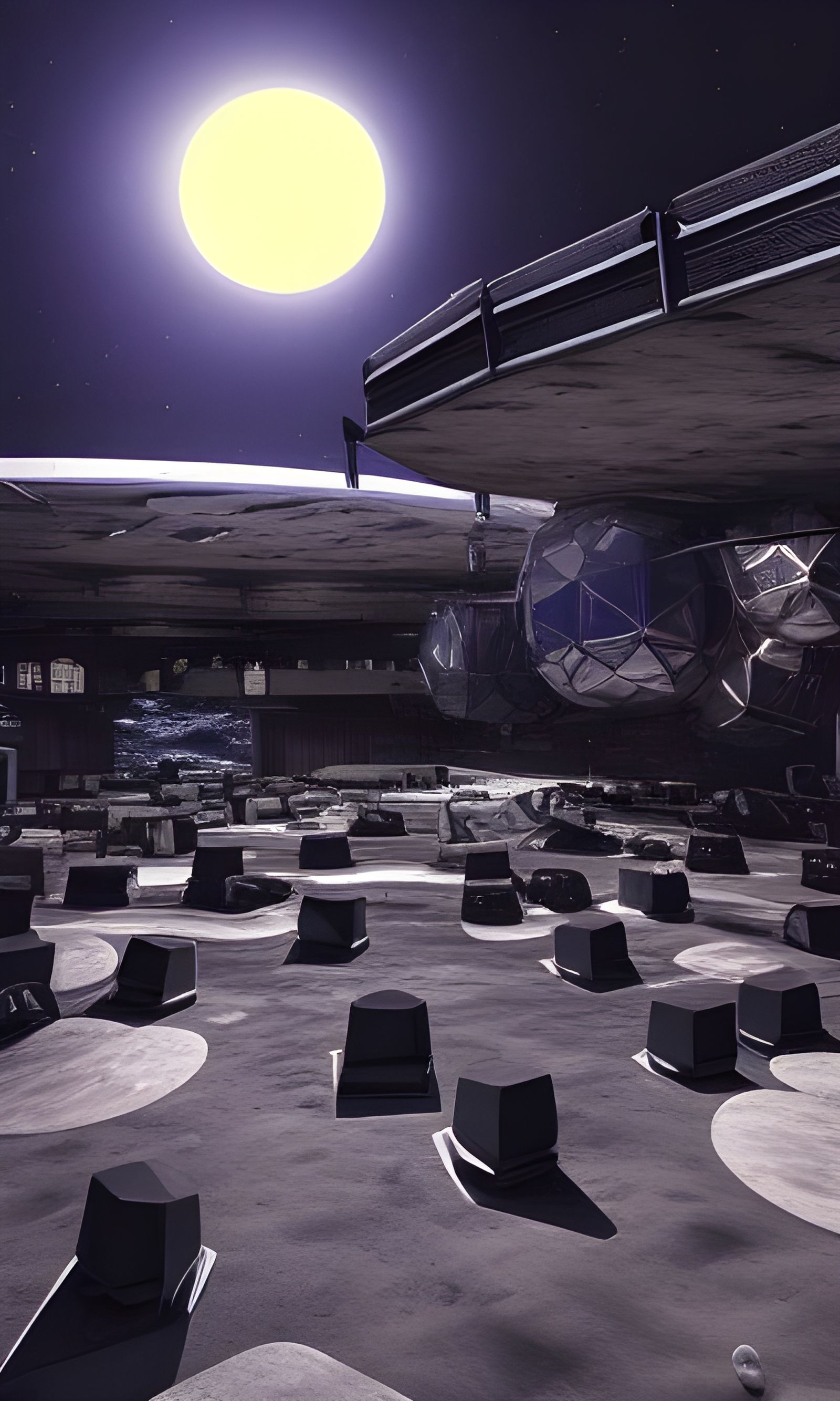 Moonbase Students Gaze at Earth: Dreamcore Sci-Fi