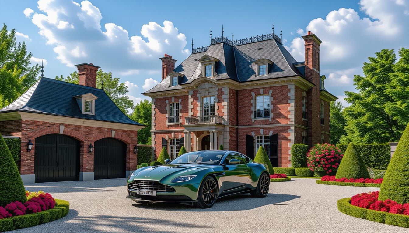 Victorian Chateau With Aston Martin DBX 707
