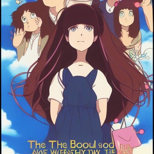 Anime Girl in Studio Ghibli Style by Makoto Shinkai