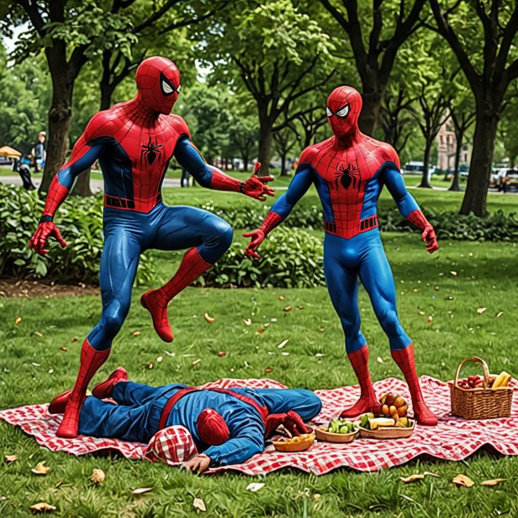Spiderman vs Picnic Man
