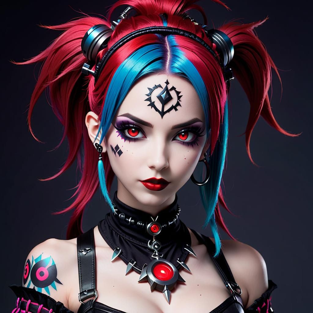 Cybergoth Jinx from League of Legends