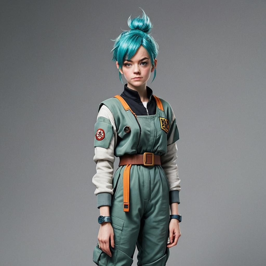 Emma Stone as Bulma in Live Action Manga Style