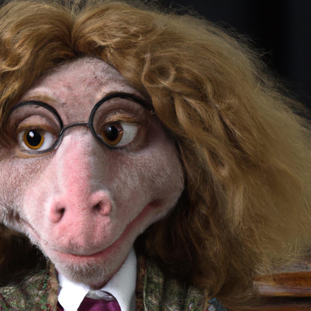 Hermione Granger as a Hyperrealistic Muppet