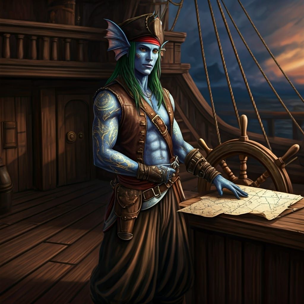 A male sea elf navigator