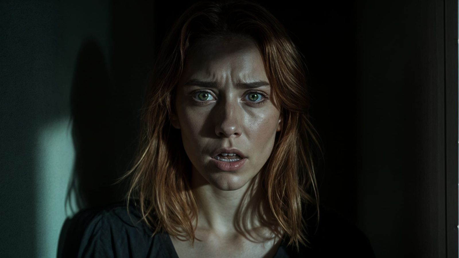 Sinister Portrait of Sarah in Shadow