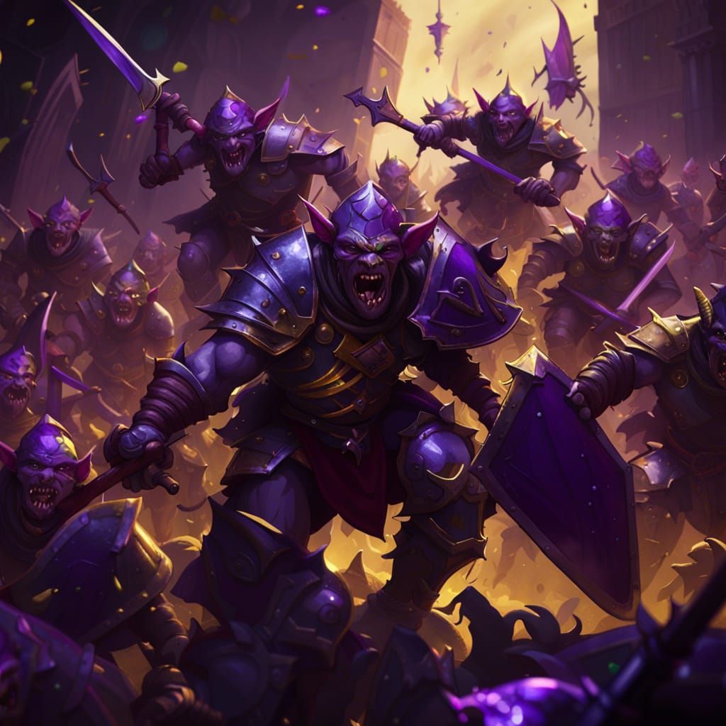 Goblin Army vs Knights: Dark Fantasy Concept Art