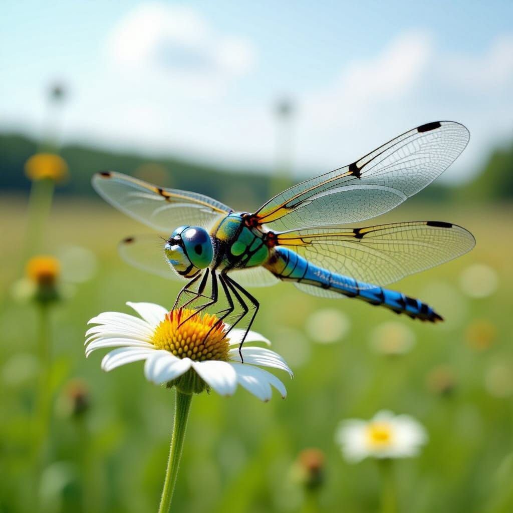 Giant Dragonfly Creates Cyanotype Prints, Anime Style