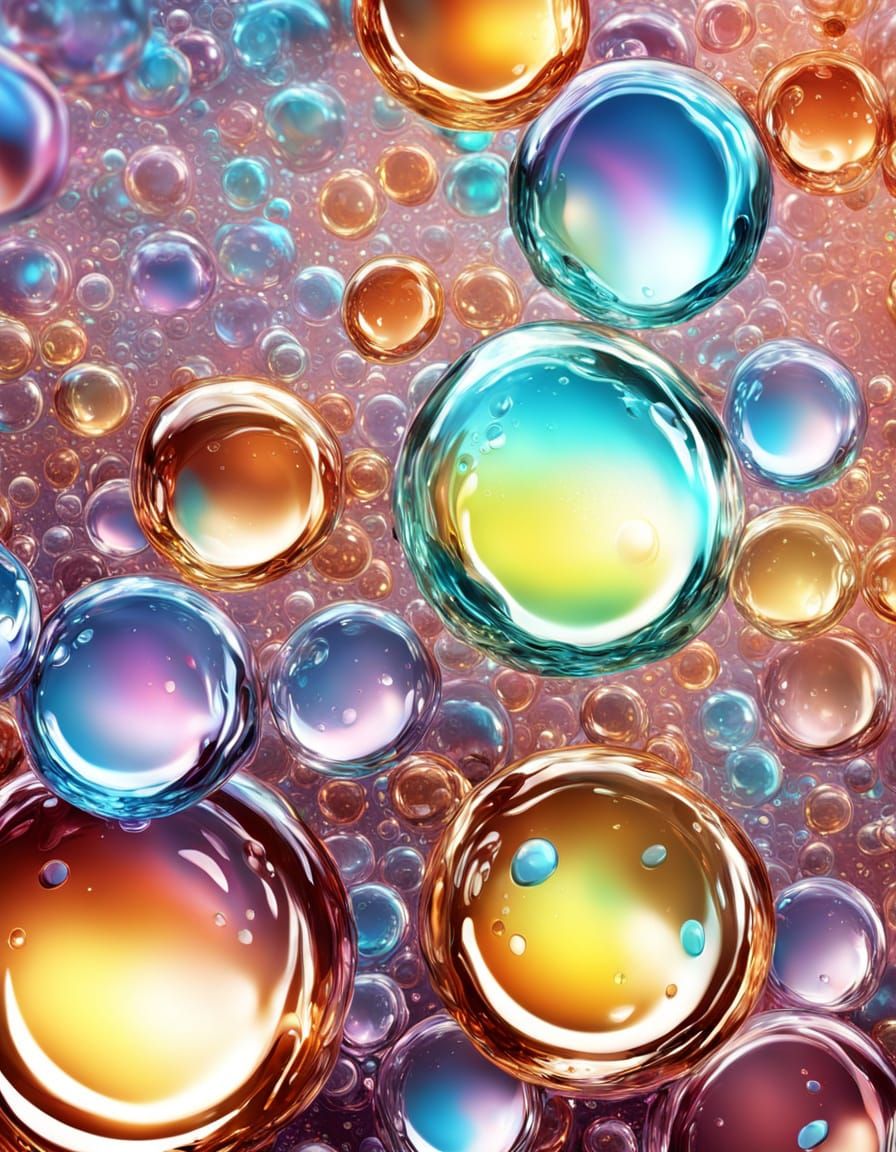 Effervescent Soda Overflowing in Pastel Colors