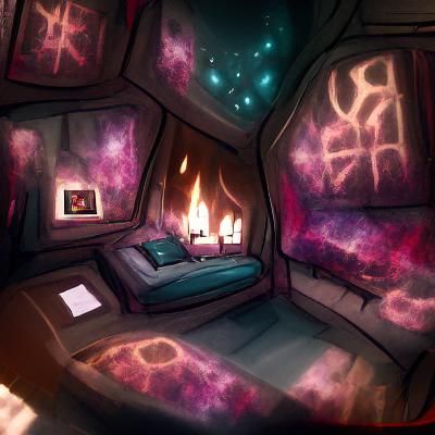 Cozy Sci-Fi Interior Concept Art