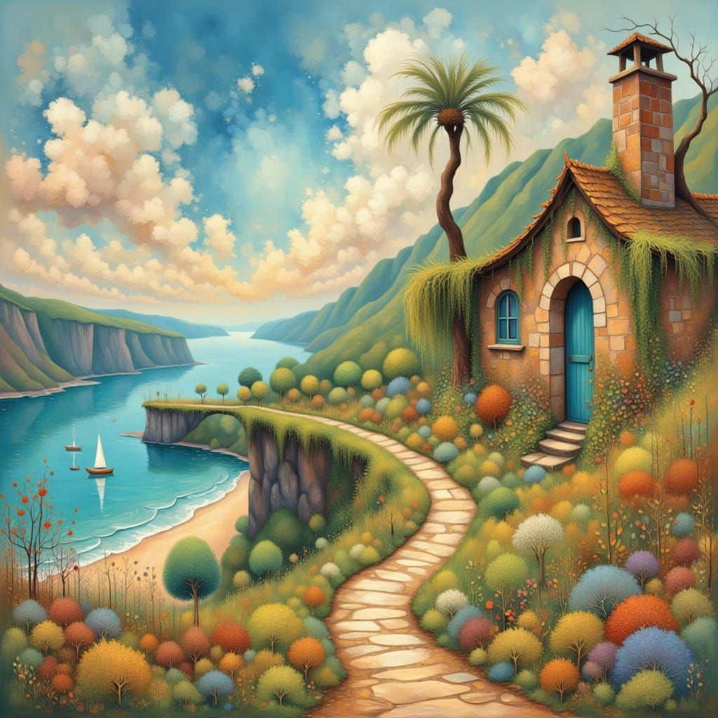 Whimsical Irish Cottages Amidst Emerald Hills and Turquoise ...